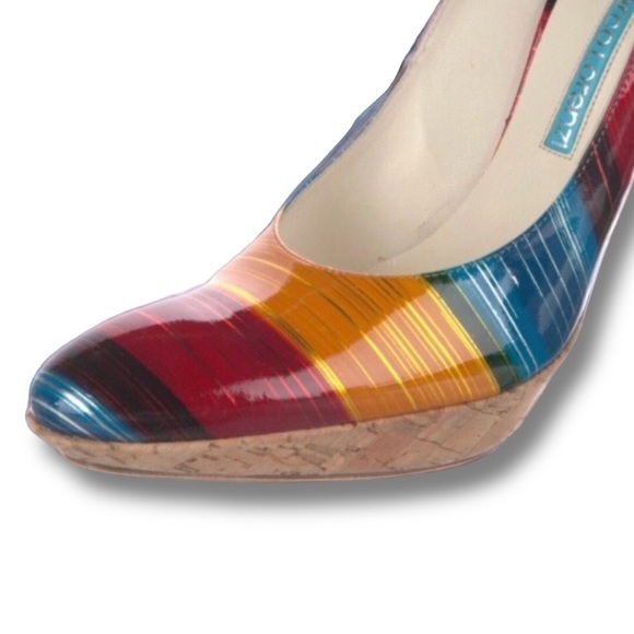 Gianmarco Lorenzi Multi Color Patent Leather Size US 9|IT 39 Excellent Pre-Loved - Picture 5 of 9